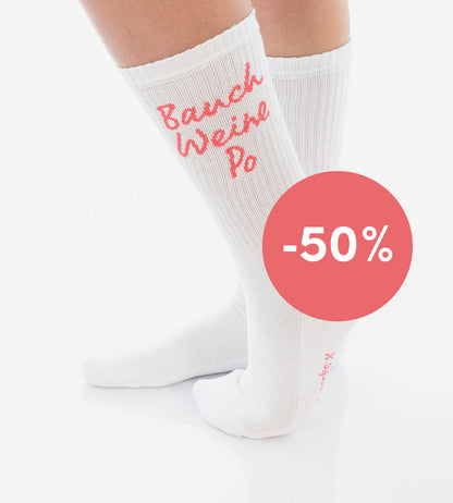 Socken "Bauch, Weine, Po"