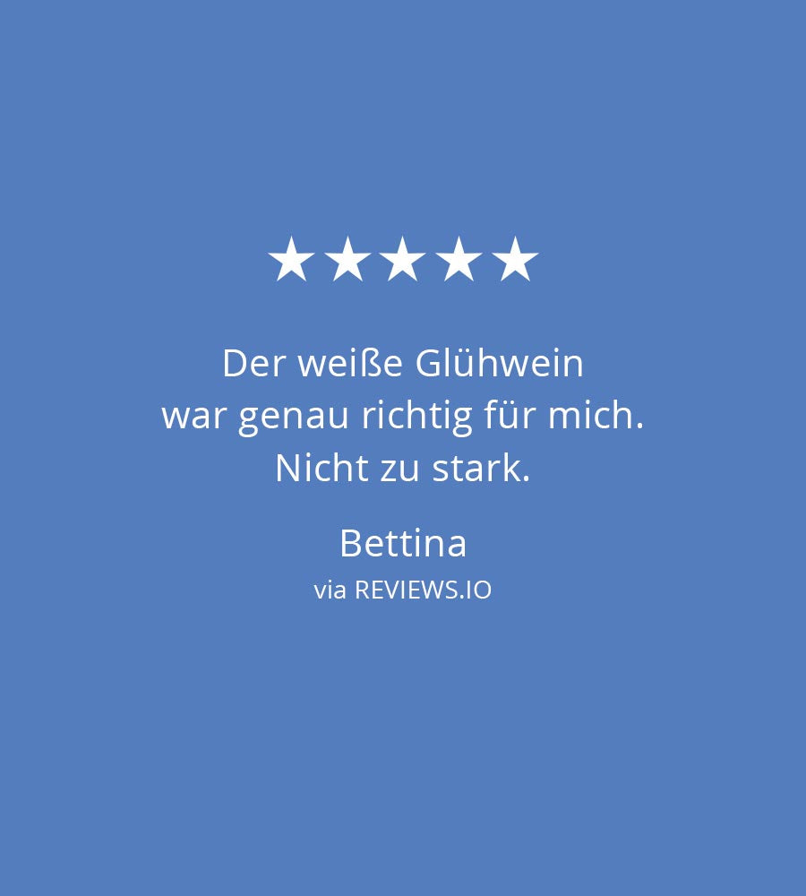 Glühfranz weißer Glühwein
